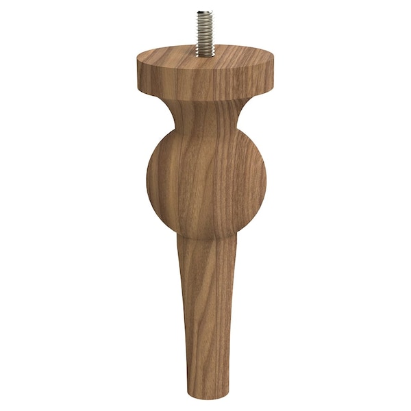 Designs Of Distinction 6" Perle Foot with Bolt - Walnut 01245106WL6 - main
